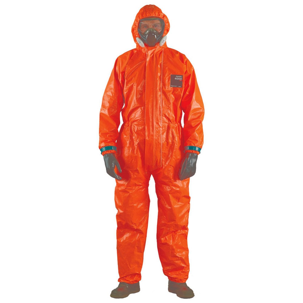 Disposable Coveralls: Size 5X-Large, 0.1562 oz, Sontara, Wood Pulp & Polyester, Double Zipper Closure