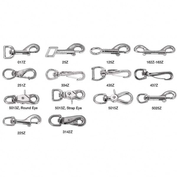 Swiveling & Round Eye Spring Snap: 30 lb Load Capacity