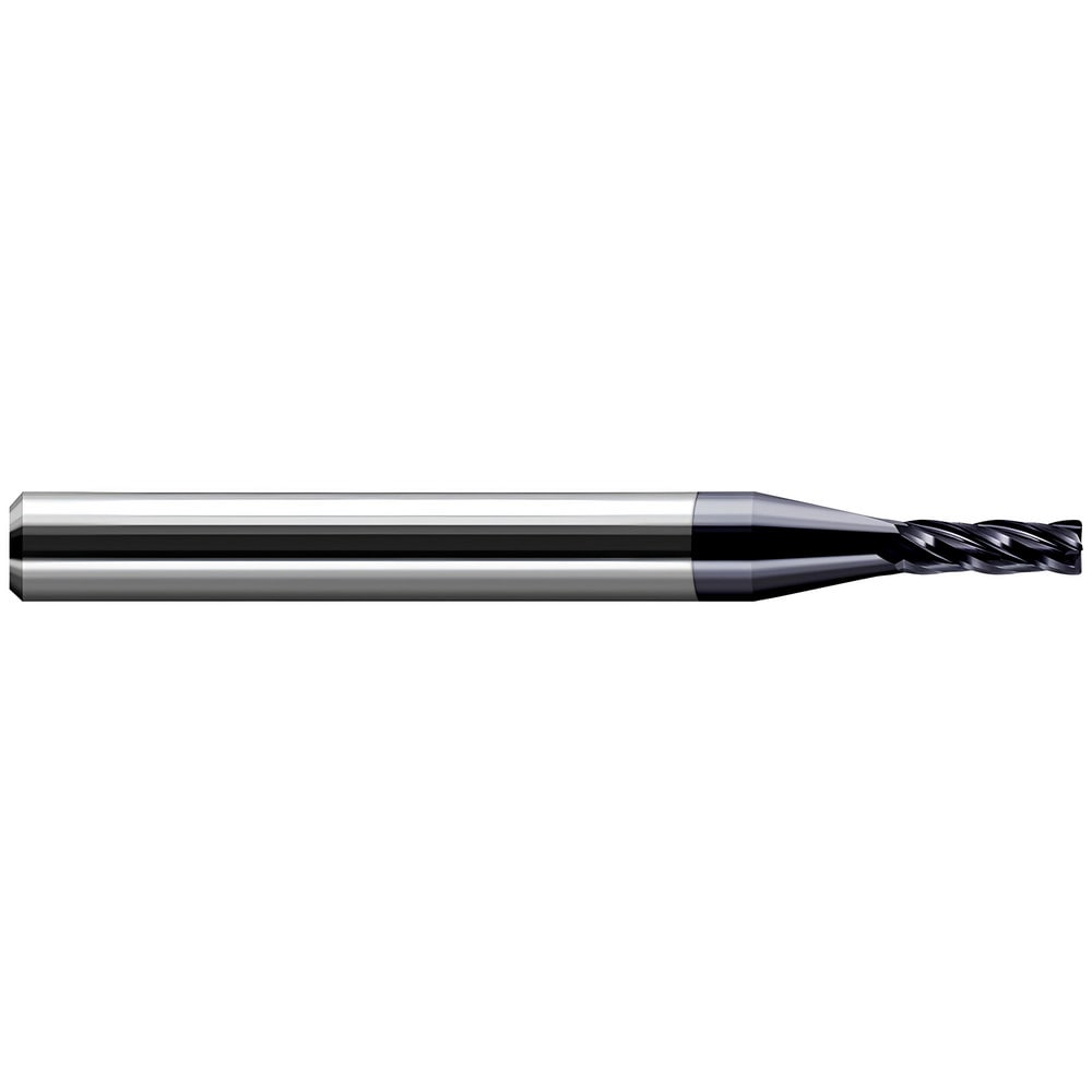 Corner Radius End Mill: 11/64" Dia, 33/64" LOC, 0.50 mm Radius, 4 Flute, Solid Carbide