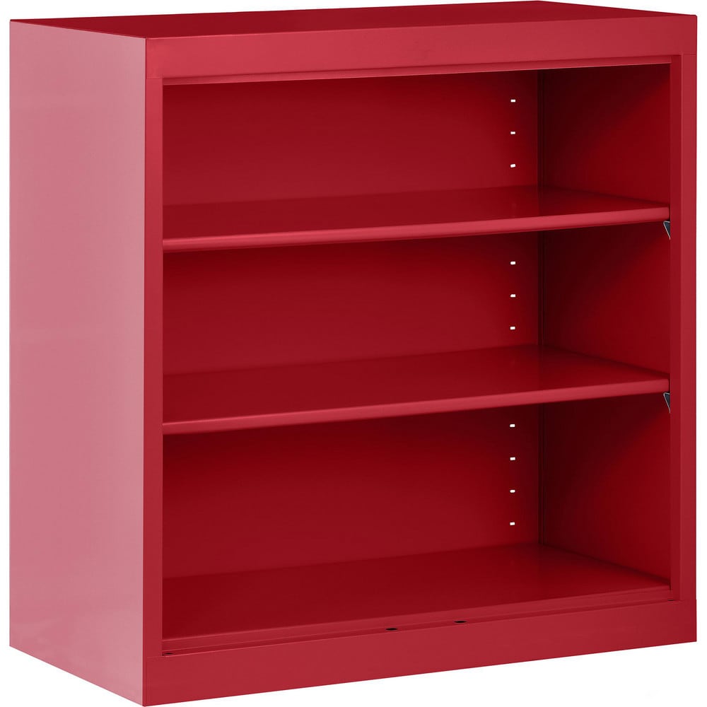 Bookcases; Overall Height: 36 in; Overall Width: 36; Overall Depth: 18; Material: Steel; Color: Textured Red; Shelf Weight Capacity: 200; Mobility: No; Modular: No