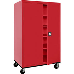 Steel Mobile Storage Cabinet: 46" Wide, 24" Deep, 78" High