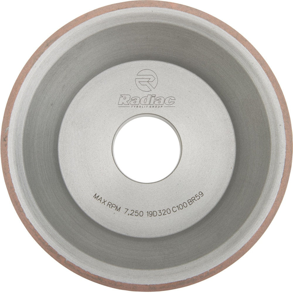 Tool & Cutting Grinding Wheel: 5" Dia, 1-3/4" Width, 1-1/4" Hole, 220 Grit, R Hardness, Type 11V9