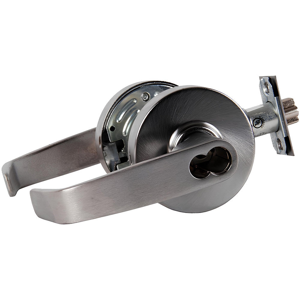 Lever Locksets; Lockset Type: Classroom; Key Type: Keyed Different; Back Set: 2-3/4; Cylinder Type: LFIC; Material: Metal; Door Thickness: 1-3/4; Finish: Satin Chrome