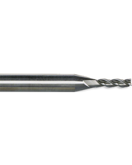 ‎3/64″ Dia. × 9/64″ LOC × 1/4″ Shank Dia. × 2-1/2″ OAL, 3 Flute, Carbide, TiCN, Square End Mill