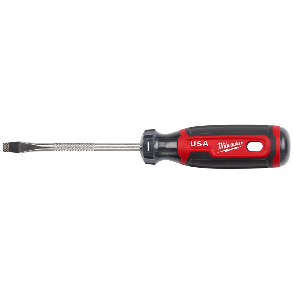 Slotted Screwdrivers; Blade Width (Inch): 1/4; Blade Length (Inch): 4; Overall Length (Decimal Inch): 8.3000; Handle Type: Cushion Grip, Comfort Grip; Handle Length (Decimal Inch