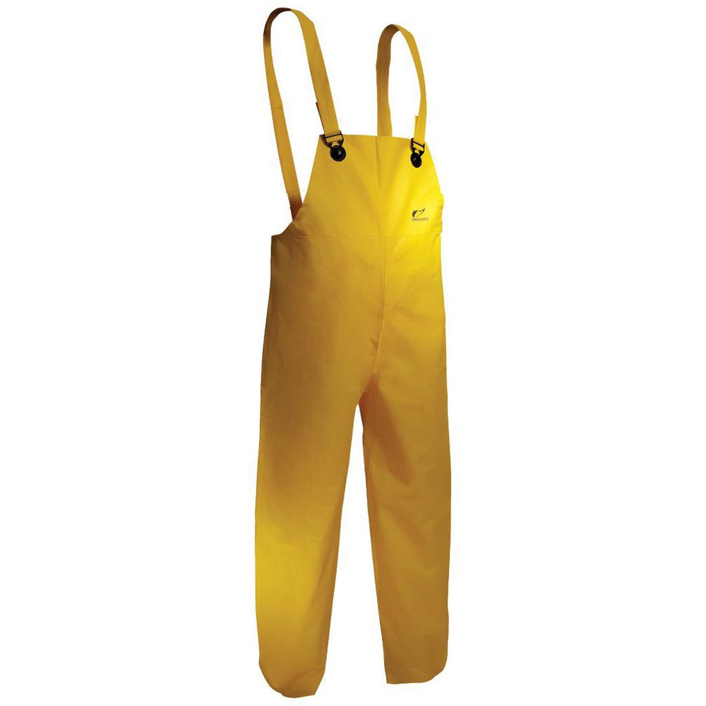 Rain Bib Overalls: Size Large, Nylon & PVC