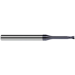 Corner Radius End Mill: 0.0620" Dia, 0.071" LOC, 0.0100" Radius, 4 Flute, Solid Carbide