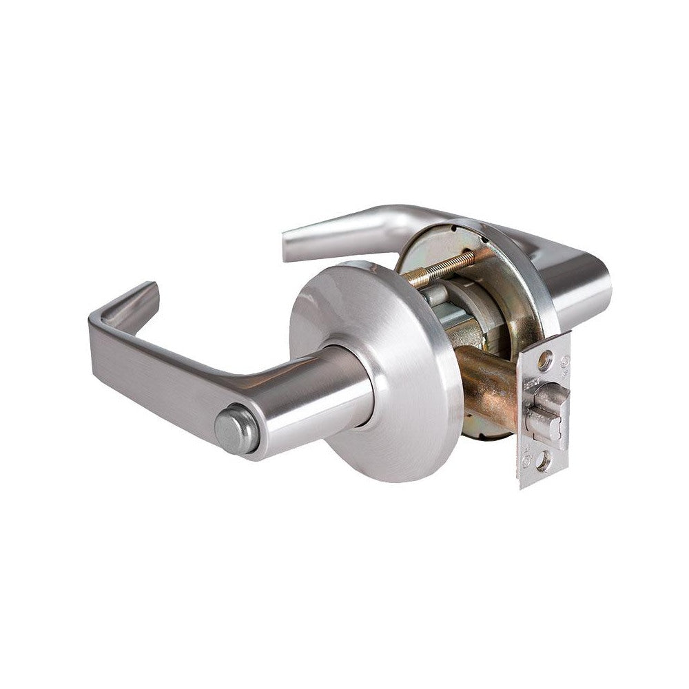 Lever Locksets; Lockset Type: Privacy; Key Type: Keyed Different; Back Set: 2-3/4; Cylinder Type: Non-Keyed; Material: Metal; Door Thickness: 1-3/4 to 2-1/4; Finish: Satin Chrome