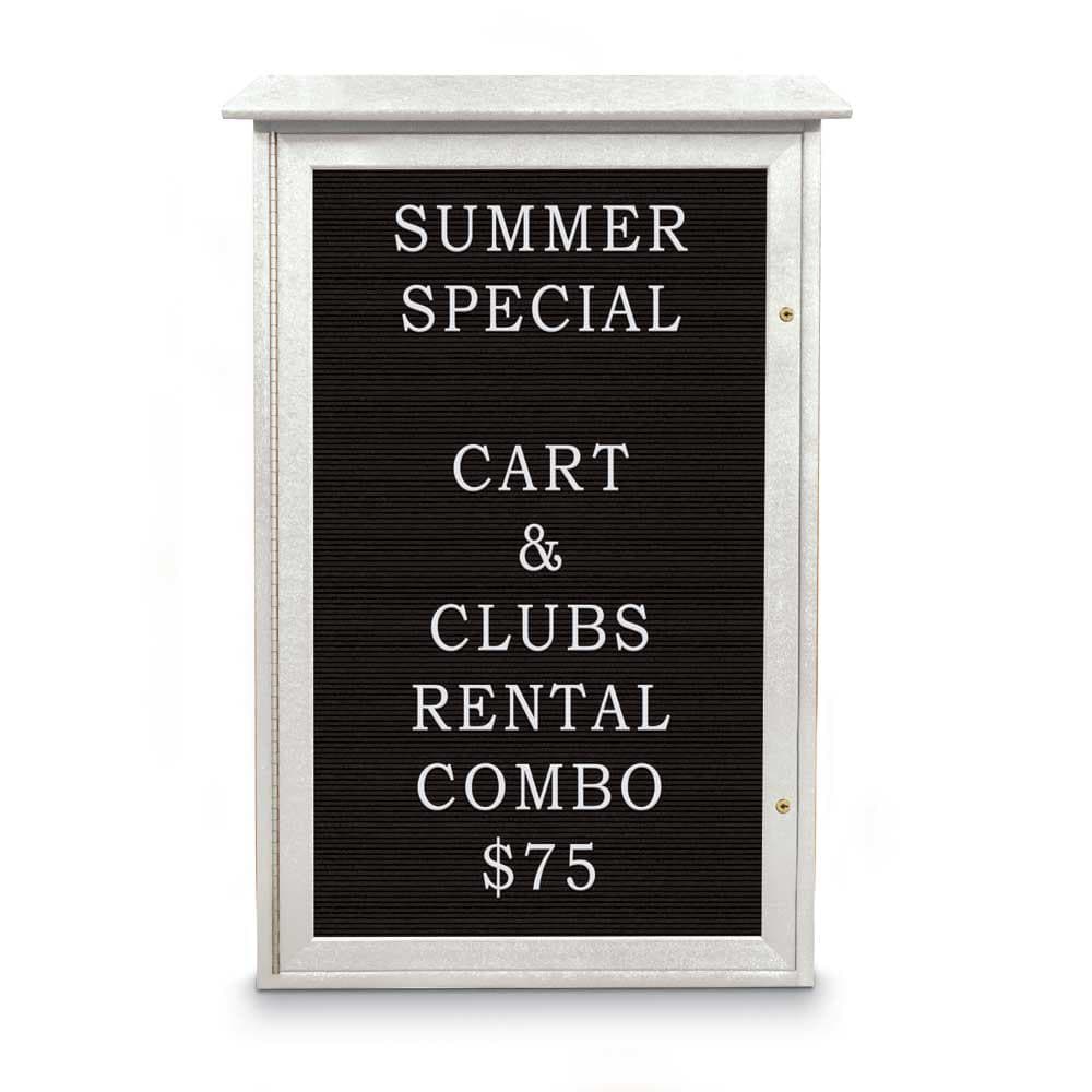 Enclosed Letter Board: 42" Wide, 26" High, Laminate, Black