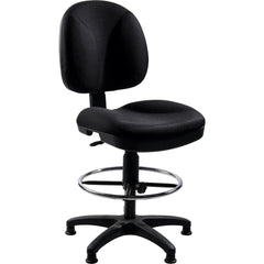 Task Chair: Fabric, 25-1/2 to 35-1/2" Seat Height, Black, Adjustable Height