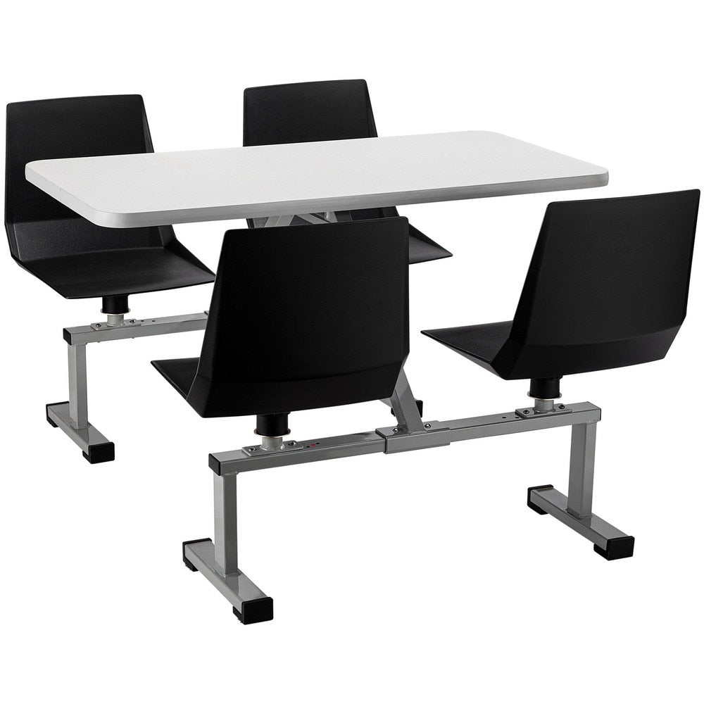 Stationary Tables; Table Type: Breakroom, Cafeteria; Body Material: MDF Core with Protect Edge; Table Top Color: Grey Nebula; Frame Color: Gray; Overall Height (Inch): 33; Overall Length (Inch): 48; Overall Width (Inch): 61-1/2