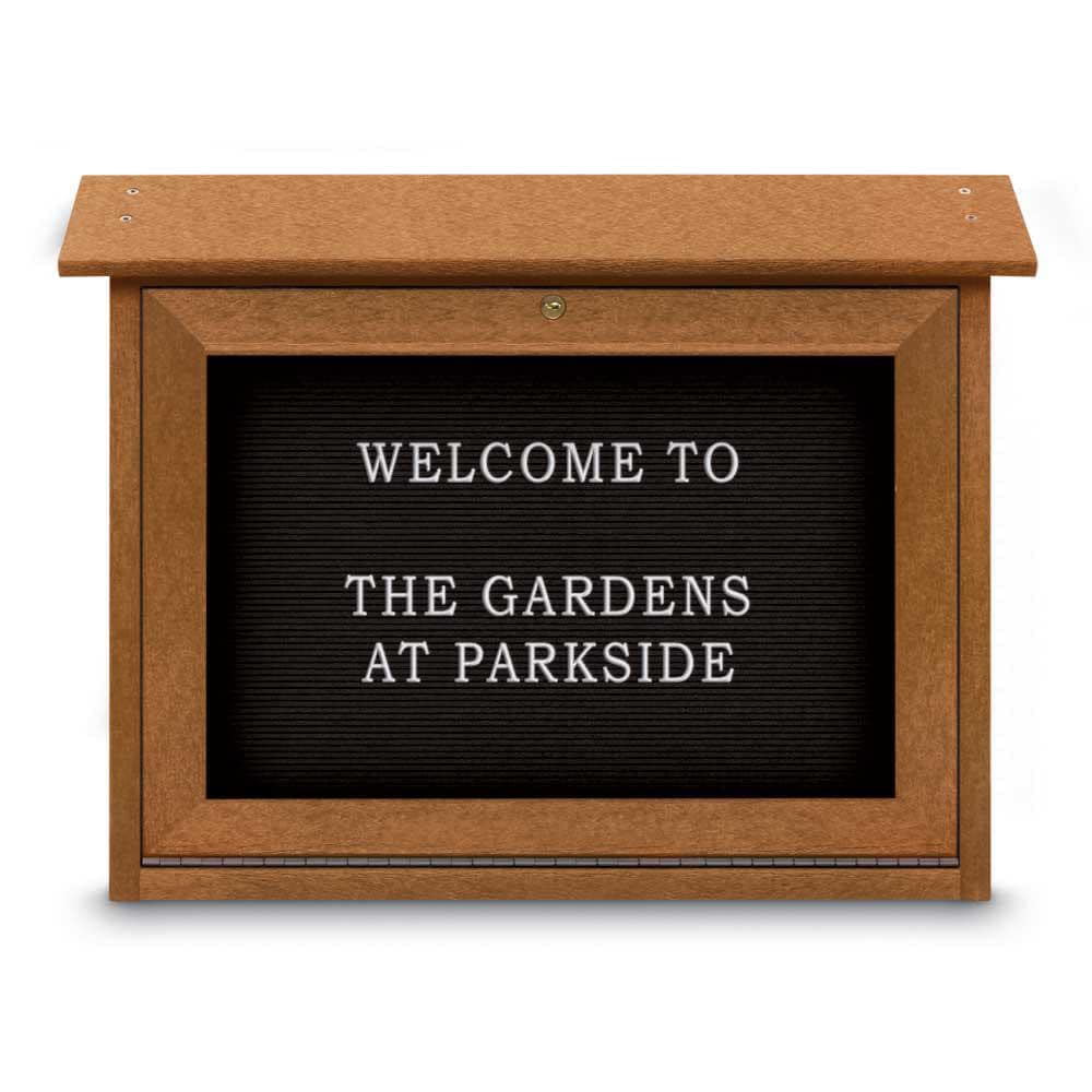 Enclosed Letter Board: 24" Wide, 18" High, Laminate, Black