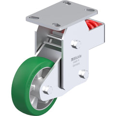 Top Plate Casters; Mount Type: Plate; Number of Wheels: 1.000; Wheel Diameter (Inch): 4; Wheel Material: Polyurethane; Wheel Width (Inch): 1-9/16; Wheel Color: Green