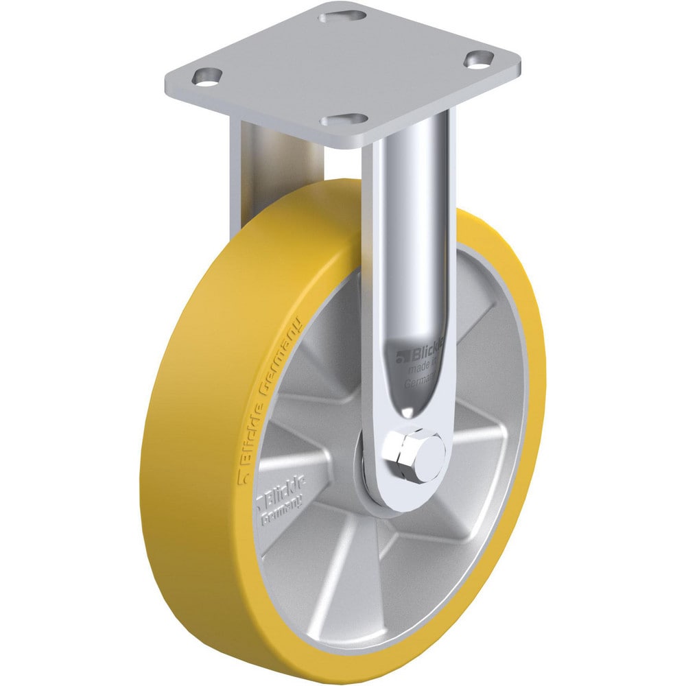 Top Plate Casters; Mount Type: Plate; Number of Wheels: 1.000; Wheel Diameter (Inch): 8; Wheel Material: Polyurethane; Wheel Width (Inch): 2; Wheel Color: Green