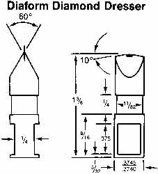 Diamond Dresser: 1/3 Carat, 1/4" Shank Dia, Diaform Point