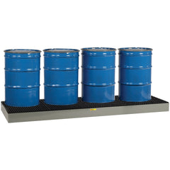 Spill Control Pallet:  4 Drum,  93.00 gal,  6000.00 lb,  Steel