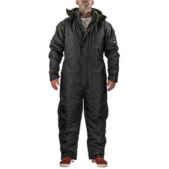 Coveralls & Overalls; Garment Style: Coveralls; Size: 4X-Large; Color: Black; Material: 420D Polyurethane Coated Nylon, Polyester; Hazardous Protection Level: Non-Hazardous; Ankle Style: Open