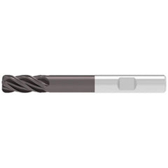 Corner Radius End Mill: 20.00 mm Dia, 42.00 mm LOC, 3.00 mm Radius, 4 Flute, Solid Carbide