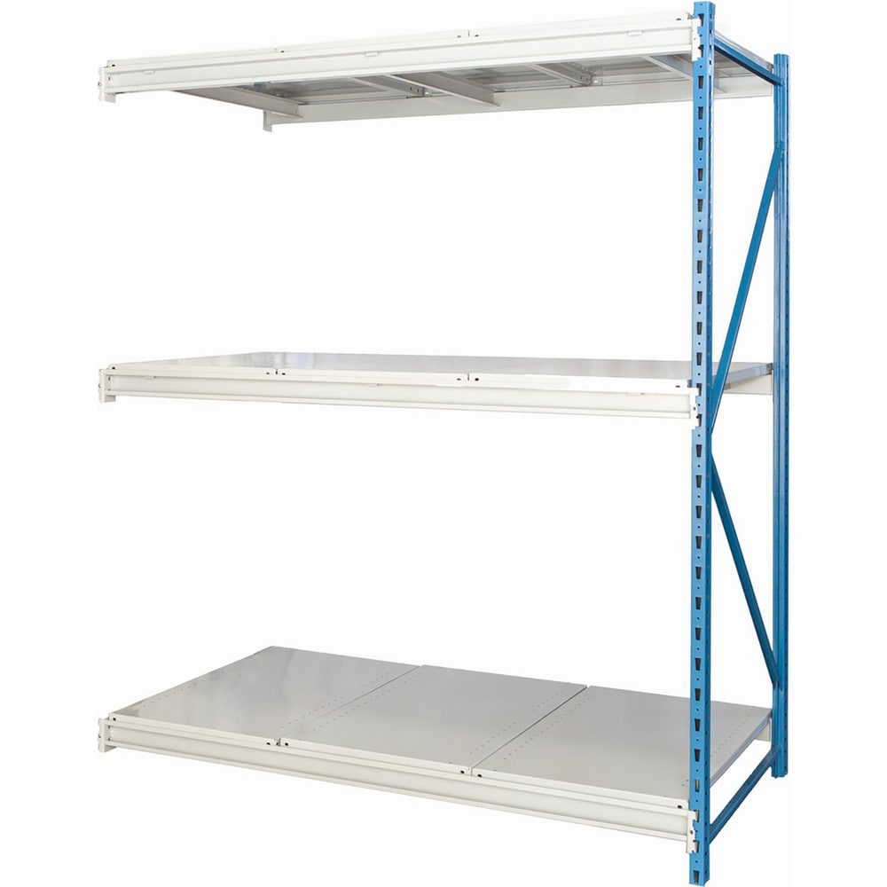 Storage Racks; Rack Type: Bulk Rack Add-On; Overall Width (Inch): 48; Overall Height (Inch): 87; Overall Depth (Inch): 36; Material: Steel; Color: Marine Blue, Light Gray; Finish: Powder Coated