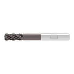 Corner Radius End Mill: 4.00 mm Dia, 11.00 mm LOC, 0.30 mm Radius, 4 Flute, Solid Carbide