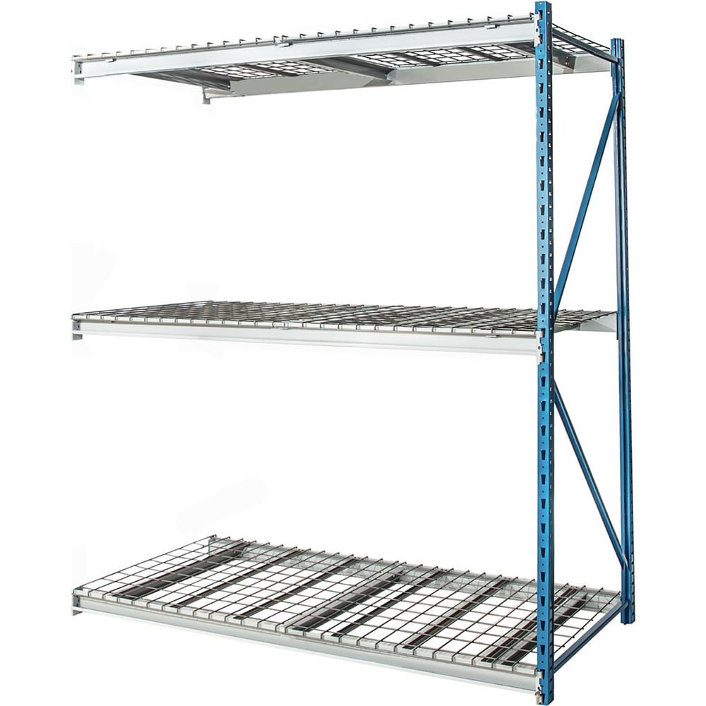 Storage Racks; Rack Type: Bulk Rack Add-On; Overall Width (Inch): 48; Overall Height (Inch): 123; Overall Depth (Inch): 48; Material: Steel; Color: Marine Blue, Light Gray; Finish: Powder Coated