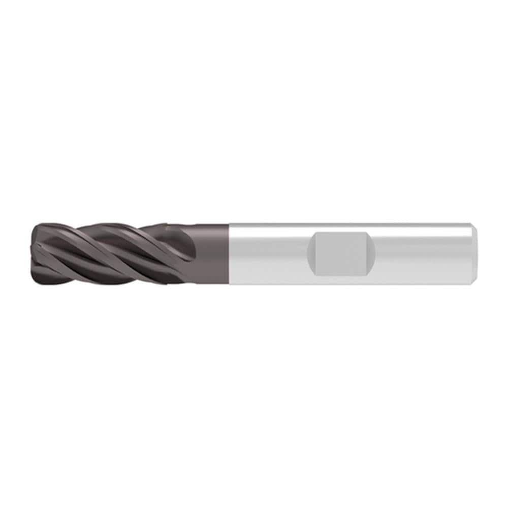 Corner Radius End Mill: 5.00 mm Dia, 13.00 mm LOC, 1.00 mm Radius, 4 Flute, Solid Carbide