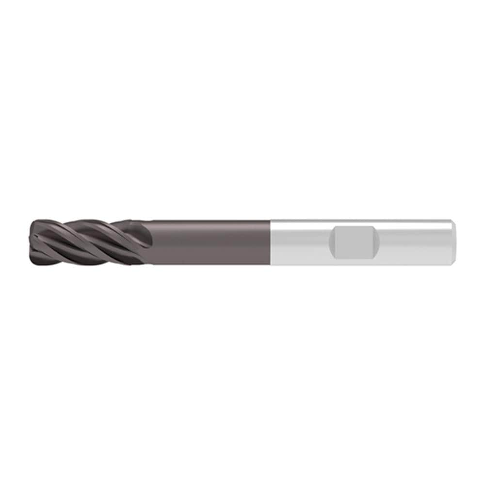 Corner Radius End Mill: 20.00 mm Dia, 38.00 mm LOC, 1.50 mm Radius, 4 Flute, Solid Carbide