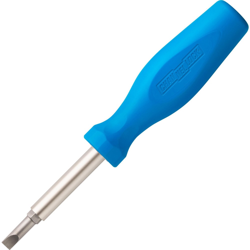 Bit Screwdrivers; Type: 6 in 1 Multi-Driver; Tip Type: Nut Driver, 1/4 in, #1 Phillips, 3/16 in, #2 Phillips; Drive Size (TXT): PHILLIPS sizes: 1, 2, HEX/Nut Driver sizes: 1/4, 5/16 inch, SLOTTED sizes: 3/16, 1/4 inch; Shaft Length: 3.0000