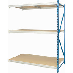 Storage Racks; Rack Type: Bulk Rack Add-On; Overall Width (Inch): 96; Overall Height (Inch): 87; Overall Depth (Inch): 48; Material: Steel; Color: Marine Blue, Light Gray; Finish: Powder Coated