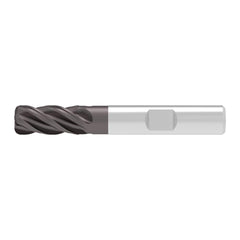 Corner Radius End Mill: 12.00 mm Dia, 26.00 mm LOC, 0.50 mm Radius, 4 Flute, Solid Carbide