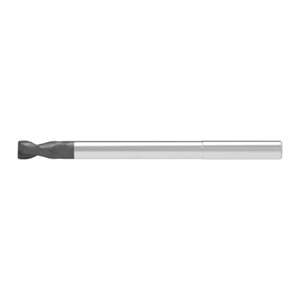 Corner Radius End Mill: 3.00 mm Dia, 12.00 mm LOC, 0.50 mm Radius, 2 Flute, Solid Carbide