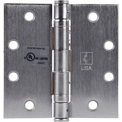 Commercial Hinges; Mount Type: Full-Mortise; Hinge Material: Brass; Length (Inch): 4-1/2; Finish: Satin Chrome; Door Leaf Height (Decimal Inch): 4.5000; Door Leaf Width (Decimal Inch): 2.2500; Frame Leaf Height (Decimal Inch): 4.5000