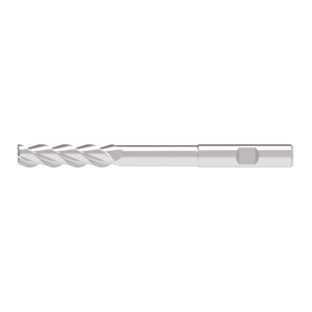 Corner Radius End Mill: 16.00 mm Dia, 65.00 mm LOC, 0.30 mm Radius, 3 Flute, Solid Carbide