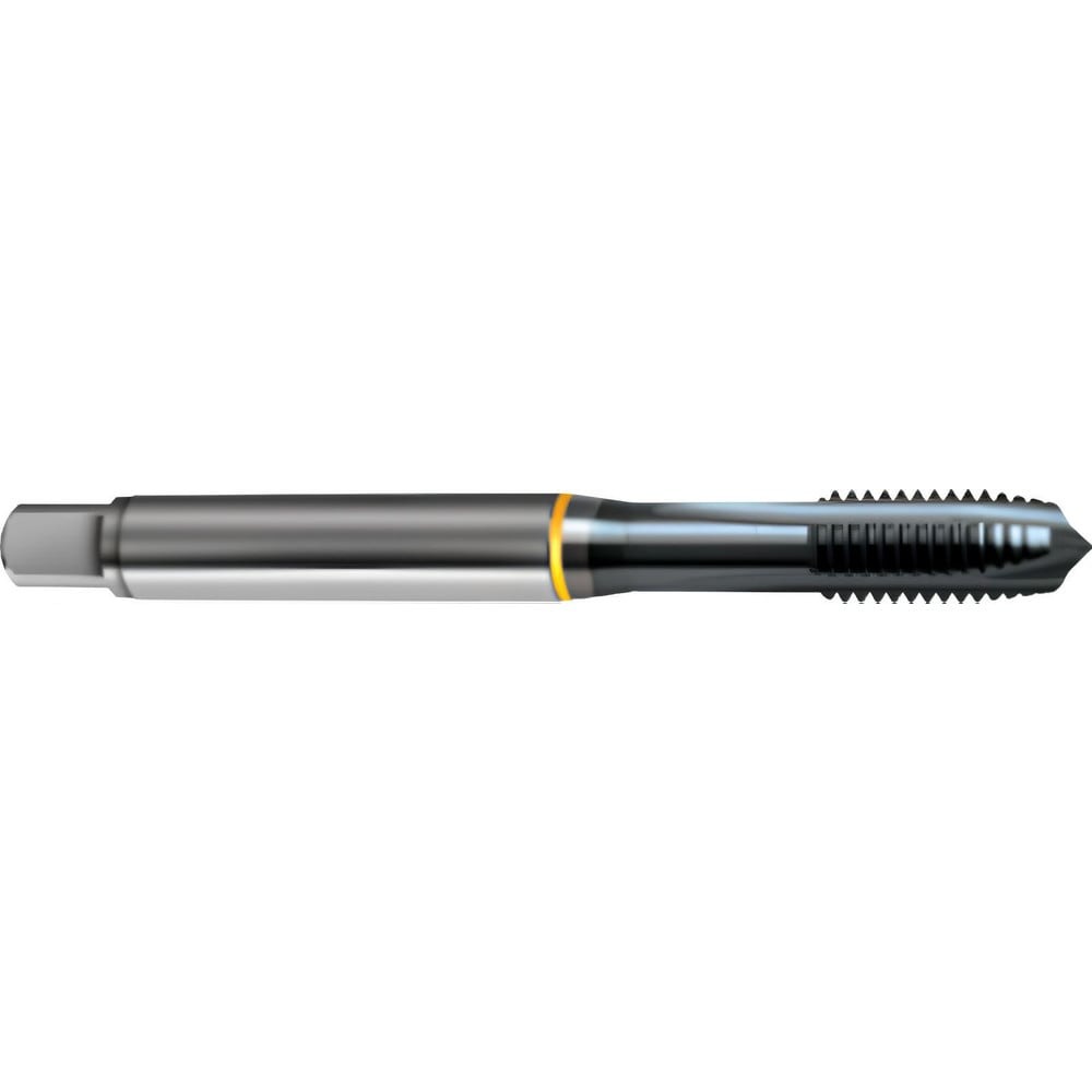 Spiral Point Tap: M12x1.5 Metric Fine, 4 Flutes, Plug Chamfer, 6H Class of Fit, HSS-E Cobalt, Ignator Coated