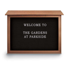 Enclosed Letter Board: 45" Wide, 36" High, Laminate, Black