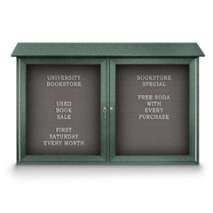 Enclosed Letter Board: 45" Wide, 30" High, Fabric, Gray