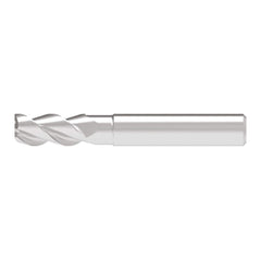 Corner Radius End Mill: 10.00 mm Dia, 21.00 mm LOC, 2.00 mm Radius, 3 Flute, Solid Carbide