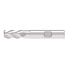 Corner Chamfer End Mill: 4.00 mm Dia, 11.00 mm LOC, 3 Flute, 0.10 mm Chamfer Width, Solid Carbide