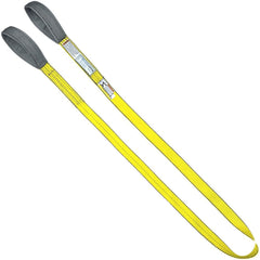 Flat Eye & Eye, Type 3 Web Sling: 4' Long, 1" Wide, 3200 lb Vertical Capacity, Polyester