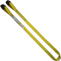 Flat Eye & Eye, Type 3 Web Sling: 6' Long, 2" Wide, 3200 lb Vertical Capacity, Nylon