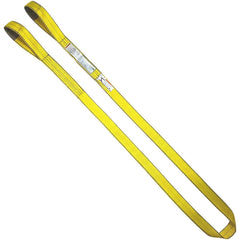 Flat Eye & Eye, Type 3 Web Sling: 6' Long, 3" Wide, 9300 lb Vertical Capacity, Nylon