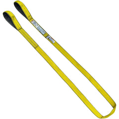 Flat Eye & Eye, Type 3 Web Sling: 30' Long, 2" Wide, 6400 lb Vertical Capacity, Nylon