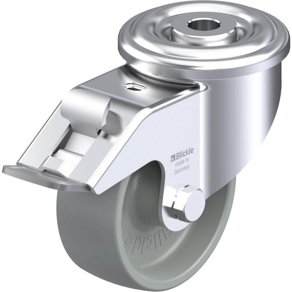 Standard Casters; Mount: Hollow Kingpin; Caster Type: Swivel w/Brake; Bearing Type: Precision Ball; Style: Double Ball; Wheel Diameter (Inch): 8; Wheel Width (Inch): 2