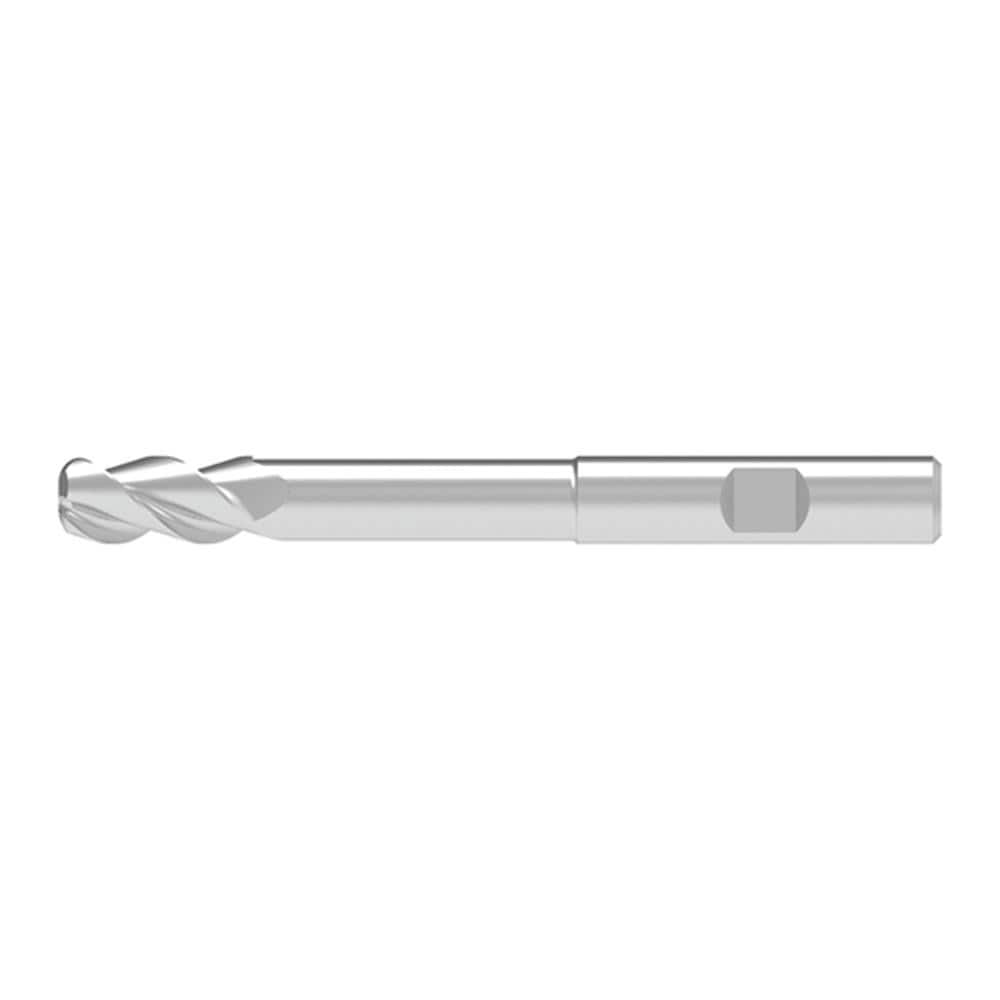 Corner Radius End Mill: 16.00 mm Dia, 41.00 mm LOC, 1.50 mm Radius, 3 Flute, Solid Carbide