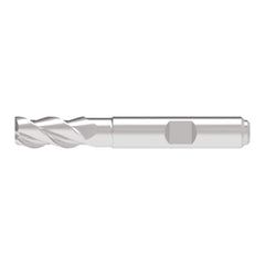 Corner Radius End Mill: 8.00 mm Dia, 17.00 mm LOC, 1.00 mm Radius, 3 Flute, Solid Carbide