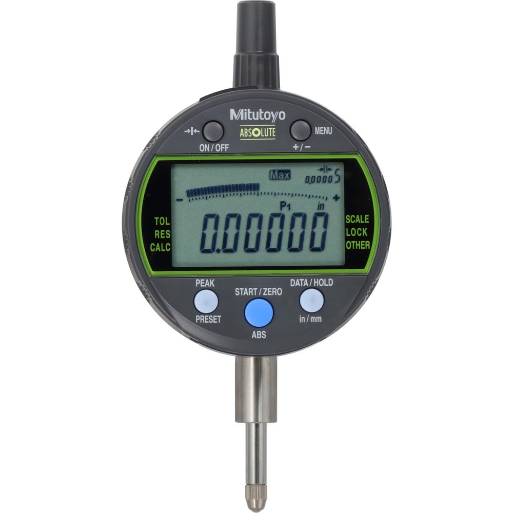 Electronic Drop Indicator: 0.5000" Max, Flat Back