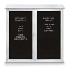 Enclosed Letter Board: 48" Wide, 48" High, Laminate, Black