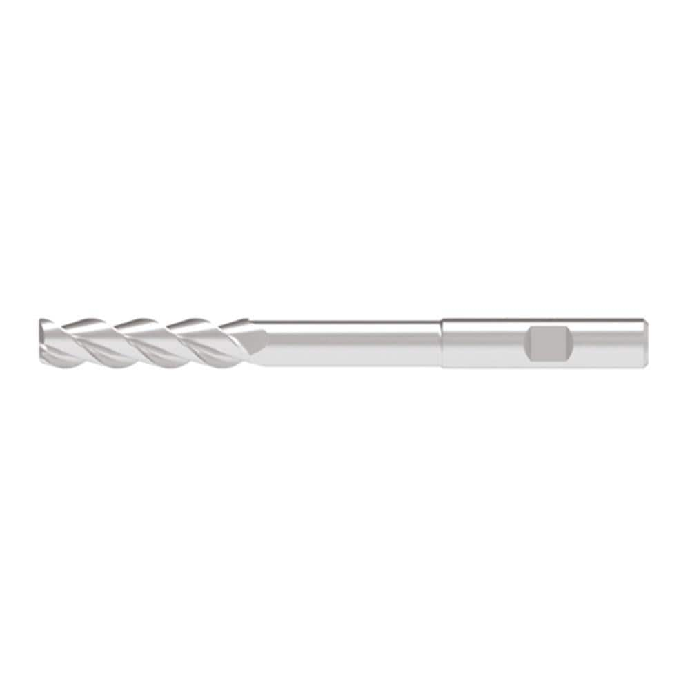 Corner Chamfer End Mill: 9.00 mm Dia, 41.00 mm LOC, 3 Flute, 0.20 mm Chamfer Width, Solid Carbide