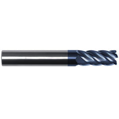 Corner Radius End Mill: 1/8" Dia, 1/2" LOC, 0.0150" Radius, 3 Flute, Solid Carbide