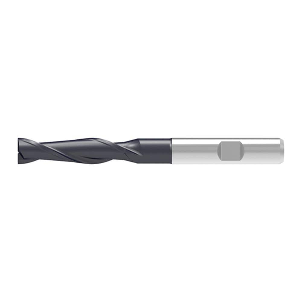 Corner Chamfer End Mill: 8.00 mm Dia, 40.00 mm LOC, 2 Flute, 0.12 mm Chamfer Width, Solid Carbide